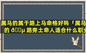 属马的属于路上马命格好吗「属马的 🐵 路旁土命人适合什么职业 🐕 」